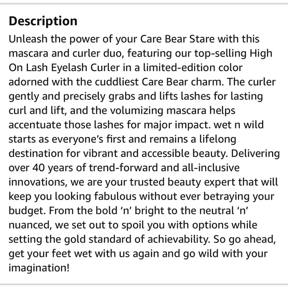 Wet n Wild Care Bears “Friendship Goals” Mascara & Lash Curler Set - Picture 6 of 6